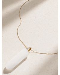 Mateo - 14-Karat, Quartz And Diamond Necklace - Lyst