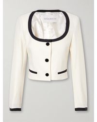 Nina Ricci - Cropped Wool-Gabardine Jacket - Lyst