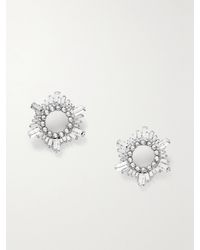 AMINA MUADDI - Begum Mini-Tone And Crystal Earrings - Lyst