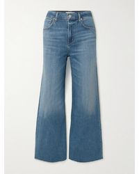 Citizens of Humanity - Lyra Frayed Cropped High-Rise Wide-Leg Jeans - Lyst