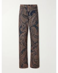 Vivienne Westwood - Ranch Printed High-Waisted Straight-Leg Organic Jeans - Lyst