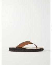 The Row - 'ginza' Flat Calfskin Leather Thong Sandals - Lyst