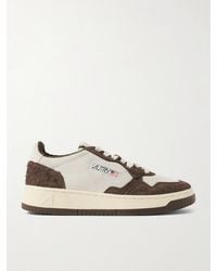 Autry - Medalist Low Sneakers Aus Gebürstetem Veloursleder Mit Besätzen Aus Nubukleder - Lyst