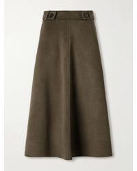 Lisa Yang - Wool And Cashmere-Blend Woven Midi Skirt - Lyst