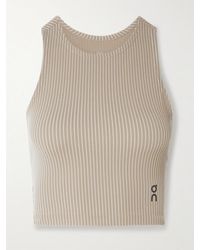 On Shoes - All-Day Verkürztes Tanktop Aus Geripptem Recyceltem Stretch-Material Mit Streifenmuster - Lyst