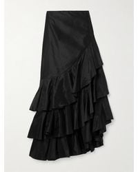 Johanna Ortiz - Spirit Of Exploration Asymmetric Ruffled Silk Maxi Skirt - Lyst