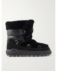 Bogner - Chamonix S 10 C Leather And Suede-Trimmed Shearling Snow Boots - Lyst