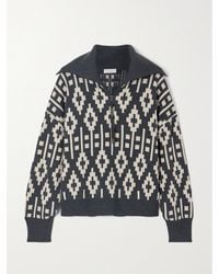 Brunello Cucinelli - Pullover Aus Einer Mischung Aus Wolle, Kaschmir Und Seide Mit Jacquard-Muster - Lyst