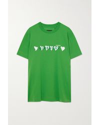 Damen Bekleidung Oberteile T-Shirts Givenchy Synthetik Verkürztes T-shirt Aus Geripptem Jersey Mit Kette in Grün 