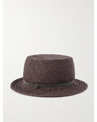 Brunello Cucinelli - Bead-Embellished Faux Raffia Bucket Hat - Lyst