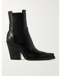 Paris Texas - Dallas Embroidered Leather Pointed-Toe Ankle Boots - Lyst