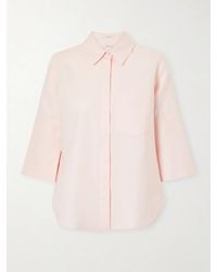 Another Tomorrow - Linen-Canvas Shirt - Lyst