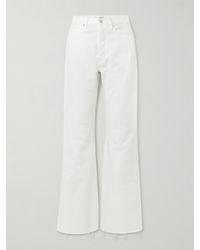 FRAME - The Lax Halbhohe Schlagjeans Mit Distressed-Details - Lyst