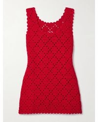 Suzie Kondi - Chryssi Crocheted Cotton Mini Dress - Lyst