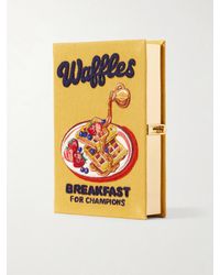 Olympia Le-Tan - Waffles: Breakfast For Champions Embroidered Canvas Clutch - Lyst
