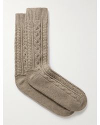 Loro Piana - Eyre Cable-Knit Cashmere Socks - Lyst