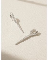 Melissa Kaye - Lola Needle Medium 18-Karat Diamond Earrings - Lyst