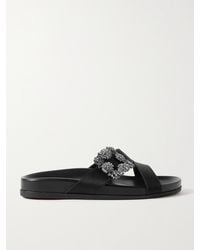 Manolo Blahnik - Chilanghi Buckled Satin Slides - Lyst