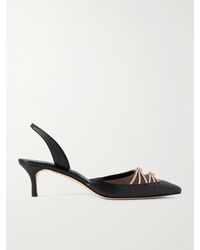 Manolo Blahnik - Maretsli 50 Slingback-Pumps Aus Leder - Lyst