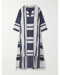 lemlem - Fana Fringed Striped Cotton Kaftan - Lyst