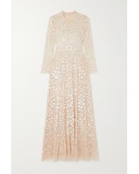 Needle & Thread Aurelia Sequin-embellished Ruffled Tulle Gown - Pink