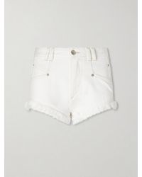 Isabel Marant - Eneidala Frayed Denim Shorts - Lyst