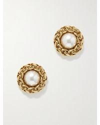 Jennifer Behr - Marit-Plated Pearl-Like Earrings - Lyst