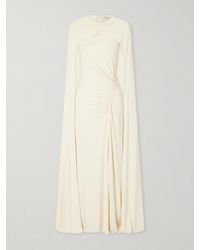Jonathan Simkhai - Cape-Effect Gathered Jersey Gown - Lyst