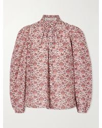 Alix Of Bohemia - Annabel Printed Cotton And Silk-Blend Satin Blouse - Lyst