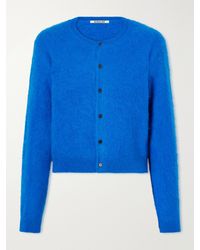 AURALEE - Garment-Dyed Alpaca Cardigan - Lyst