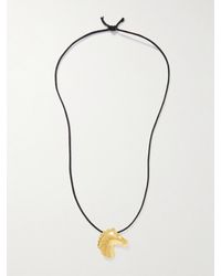YSSO - Aethon Kette Aus Kordel Mit Vergoldeten Details - Lyst