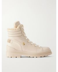 Bogner - St. Moritz Shearling-Trimmed Leather Ankle Boots - Lyst