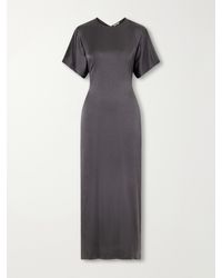 FFORME - Imogen Draped Satin Maxi Dress - Lyst