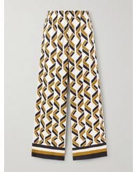 Eres - Tube Hose Mit Weitem Bein Aus Bedrucktem Seiden-Twill - Lyst