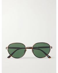 Tom Ford - Jet-02 Round-Frame-Tone And Tortoiseshell Acetate Sunglasses - Lyst