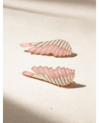 Garrard - Wings Rising 18-Karat Rose, Opal And Diamond Earrings - Lyst