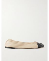 Christen - Tabi Split-Toe Leather Ballet Flats - Lyst