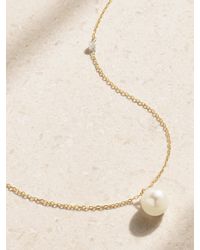 Mizuki - 14-Karat, Pearl And Diamond Necklace - Lyst