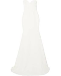 Alex Perry Laura Trägerlose Robe Aus Crêpe - Weiß