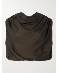 Kallmeyer - Naia Draped Silk-Voile Top - Lyst