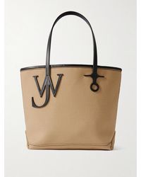 JW Anderson - Anchor Small Leather-Trimmed Canvas Tote - Lyst