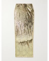 Dolce & Gabbana - Sequined Tulle Maxi Skirt - Lyst