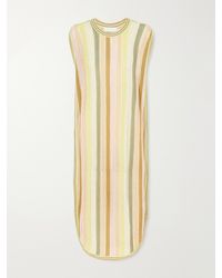 Zimmermann - Indra Striped Crocheted Cotton Coverup - Lyst