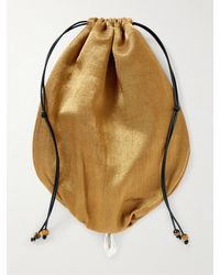 Sophie Buhai - Teardrop Embellished Satin Drawstring Pouch - Lyst