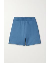 Reformation Brooks Organic Cotton-jersey Shorts - Blue