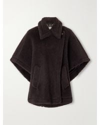 Max Mara - Tebe Alpaca, Wool And Silk-Blend Fleece Cape - Lyst