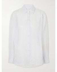 Aflalo - Brein Striped Cotton And Silk-Blend Voile Shirt - Lyst