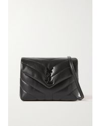 Saint Laurent Loulou Toy Quilted Leather Shoulder Bag - Black