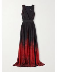 Elie Saab - Pleated Dégradé Chiffon Gown - Lyst