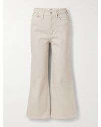 RE/DONE - Cropped High-Rise Flared Jeans - Lyst